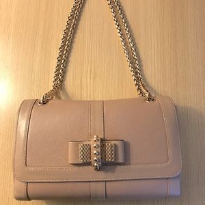 AUTHENTIC Christian Louboutin beige shoulder bag